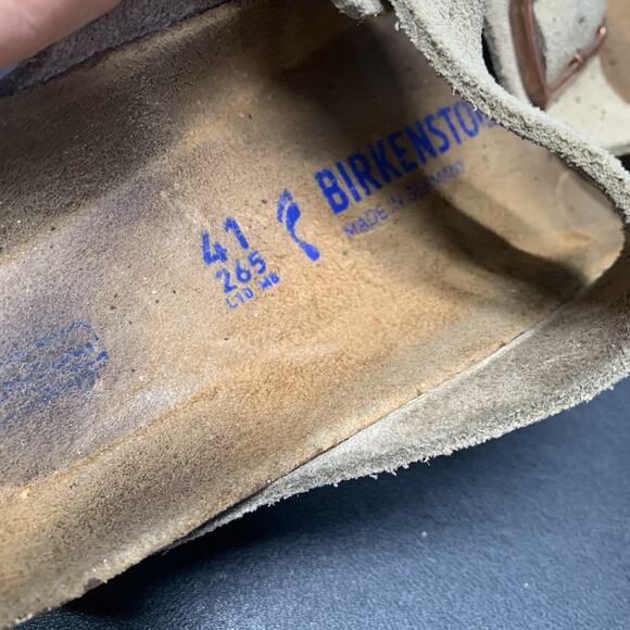 Birkenstock Arizona Sandal Leather Beige Size 41 EU 8 US, Wns 10, Slides Slip On main image 9